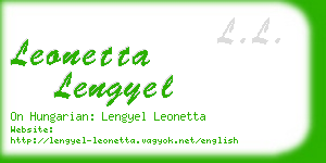 leonetta lengyel business card